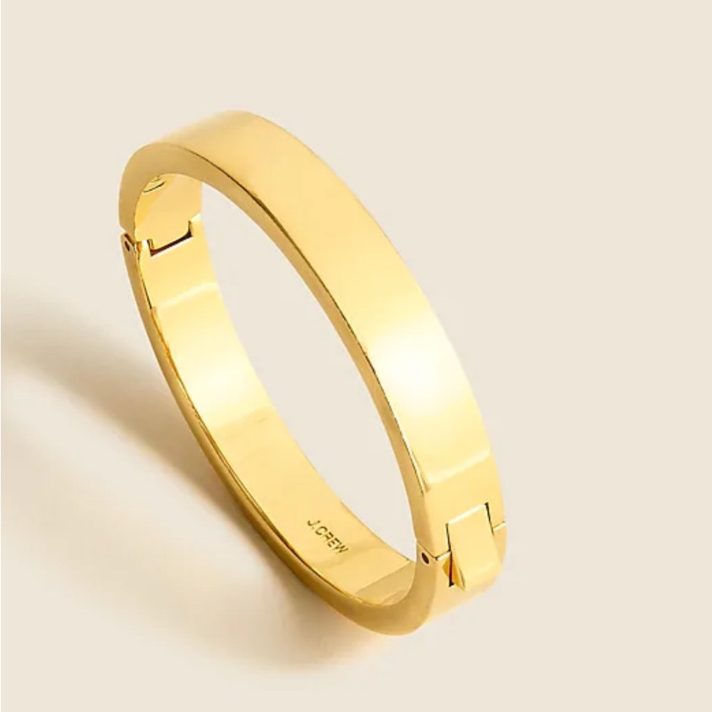 J. Crew Shiny Gold Hinged Bracelet